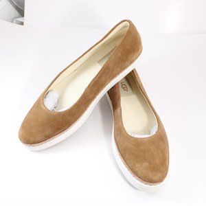 NWT UGG AUSTRALIA Kammi 1013049 Chestnut Suede Shoe Slip Ons Wo's Size 8 Eu 39